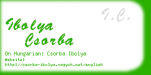 ibolya csorba business card